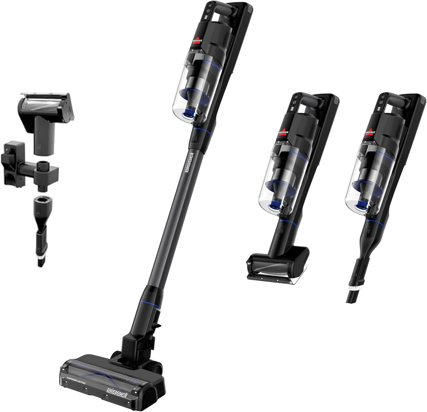 Bissell PowerClean FurGuard 280W Self-Standing Cordless Vacuum with Self-Cleaning Brush Roll, Strong Suction, Removeable Battery, Wall Mount, Upholstery Tool & Bright Headlights