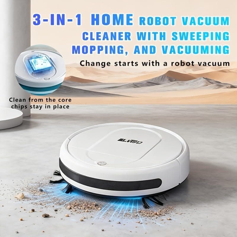 Deepalook BLACKs30 Robot Vacuum Cleaner - No App No Mapping, Strong Suction for Pet Hair, Dust, and Stubborn Stains